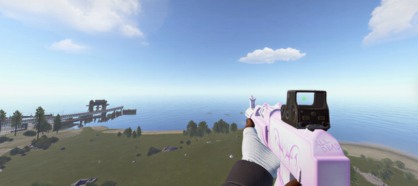 Rust frame showing the current menu settings.